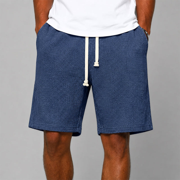 Men's Waffle Knit Lounge Shorts - Cozy Casual Comfort Wear-MODAUTLET