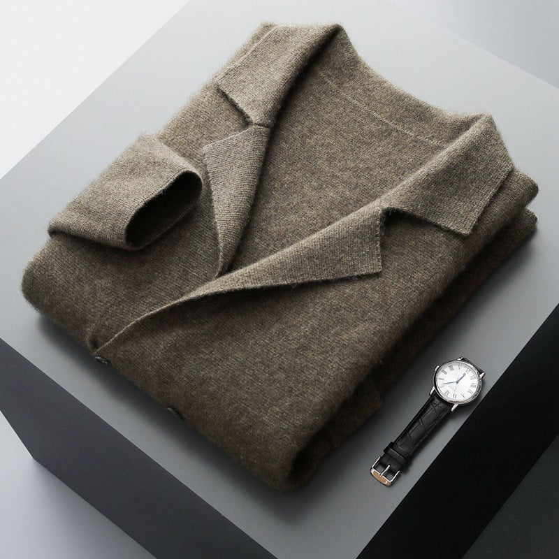 Men's Wool Cardigan - Cozy and Stylish Knitwear Green
