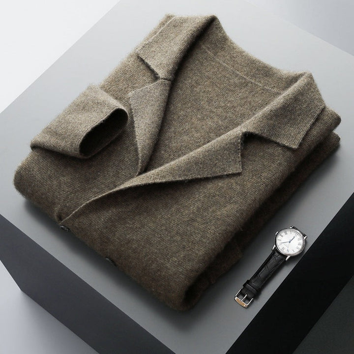 Men's Wool Cardigan - Cozy and Stylish Knitwear Green