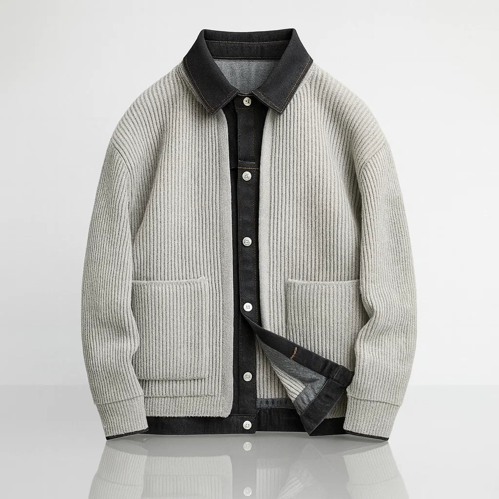Men's Wool Jacket - Stylish and Warm Outerwear Gray