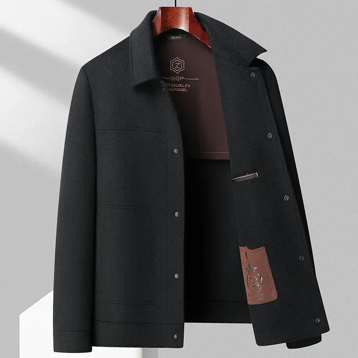 Men's Wool Jacket - Stylish and Warm Outerwear Black