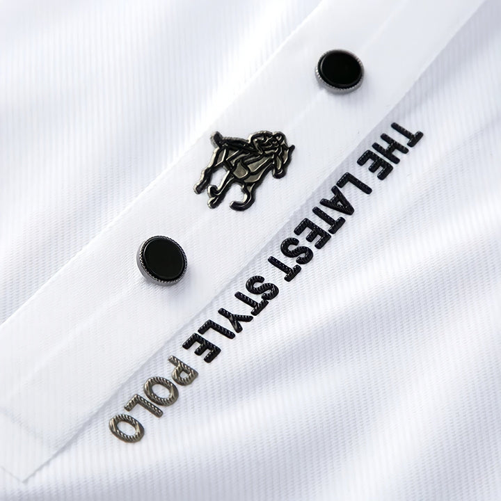 Men's Wrinkle-Free Polo T-Shirt-MODAUTLET