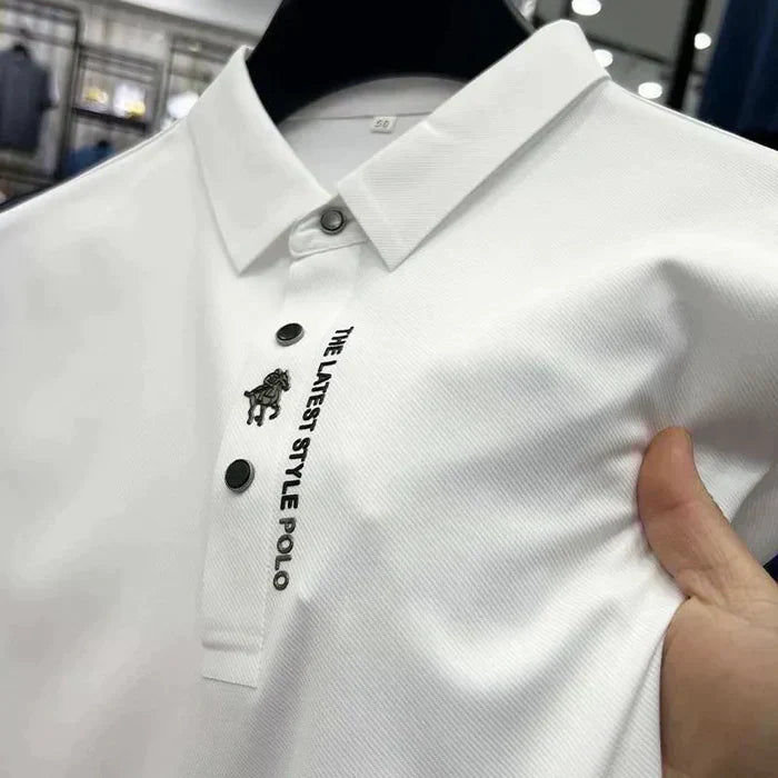 Men's Wrinkle-Free Polo T-Shirt-MODAUTLET