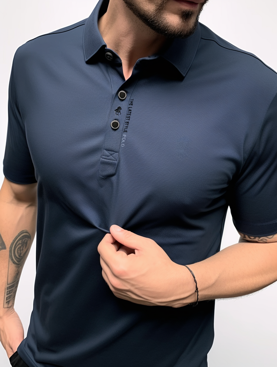 Men's Wrinkle-Free Polo T-Shirt-MODAUTLET