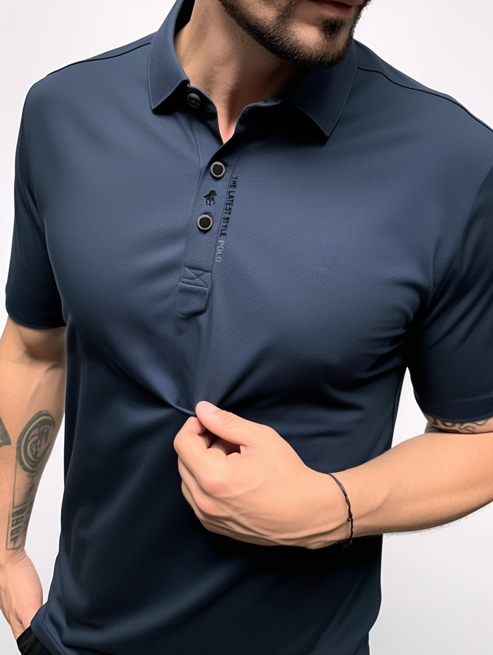 Men's Wrinkle-Free Polo T-Shirt-MODAUTLET
