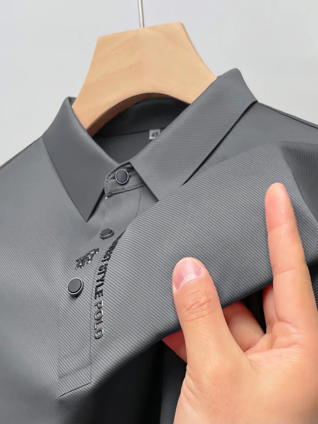 Men's Wrinkle-Free Polo T-Shirt-MODAUTLET