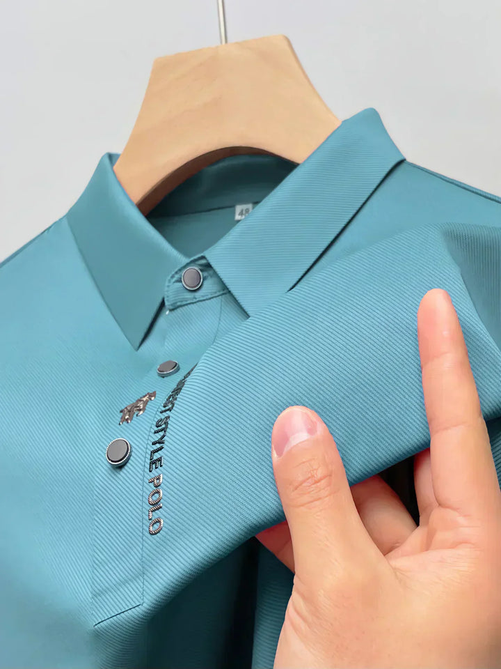 Men's Wrinkle-Free Polo T-Shirt-MODAUTLET