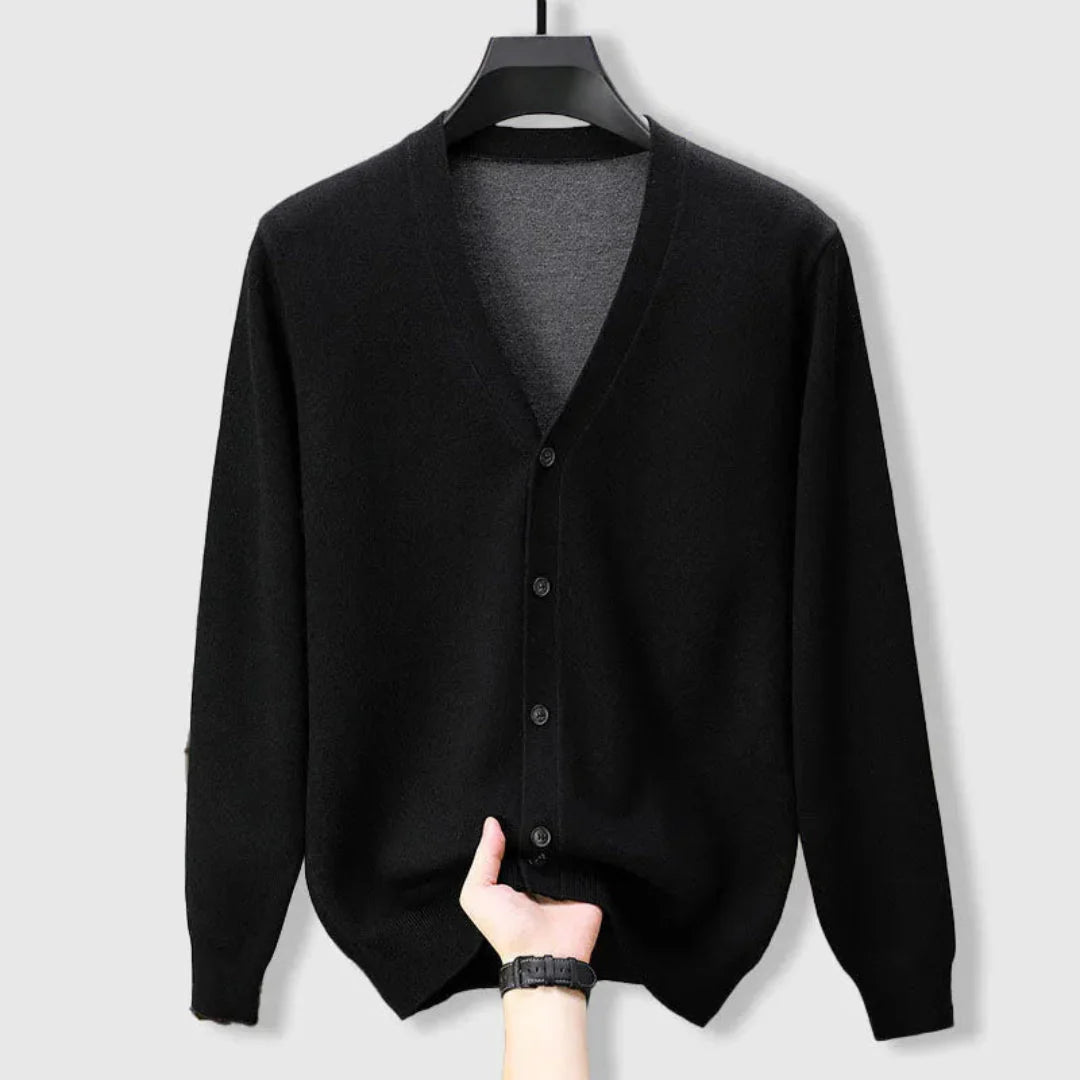 Merino Cashmere Jacket for Ultimate Comfort Classic Black