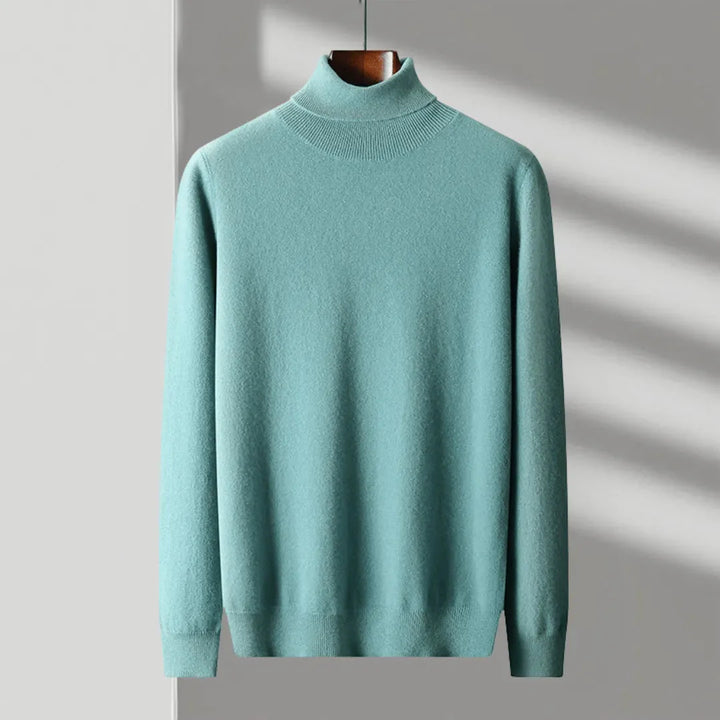 Merino Wool Turtleneck Sweater for Ultimate Comfort Teal