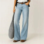 High Waisted Wide Leg Jeans for Women Light Blue