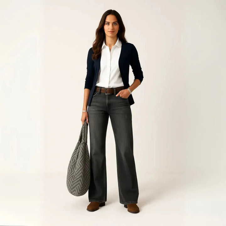 High Waisted Wide Leg Jeans for Women-MODAUTLET