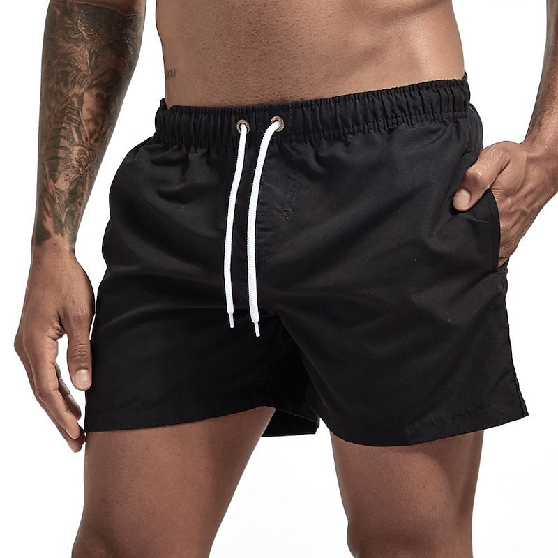Michael | Men's Summer Swim Shorts with Drawstring Black