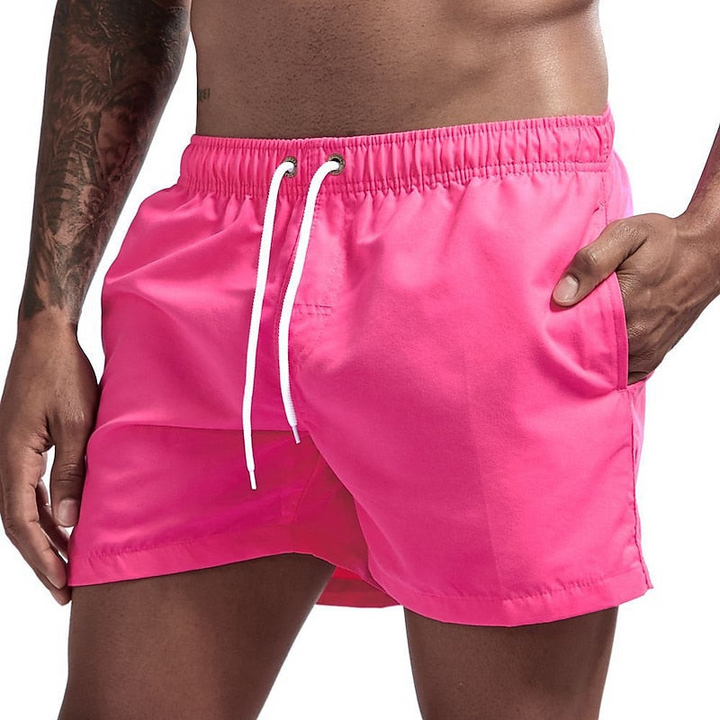 Michael | Men's Summer Swim Shorts with Drawstring Pink