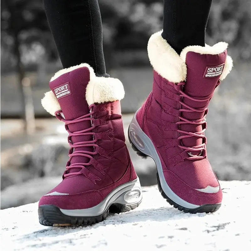 Women's Cozy & Stylish Mid-Calf Waterproof Snow Boots