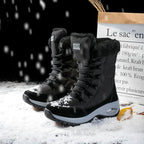 Women's Cozy & Stylish Mid-Calf Waterproof Snow Boots Black
