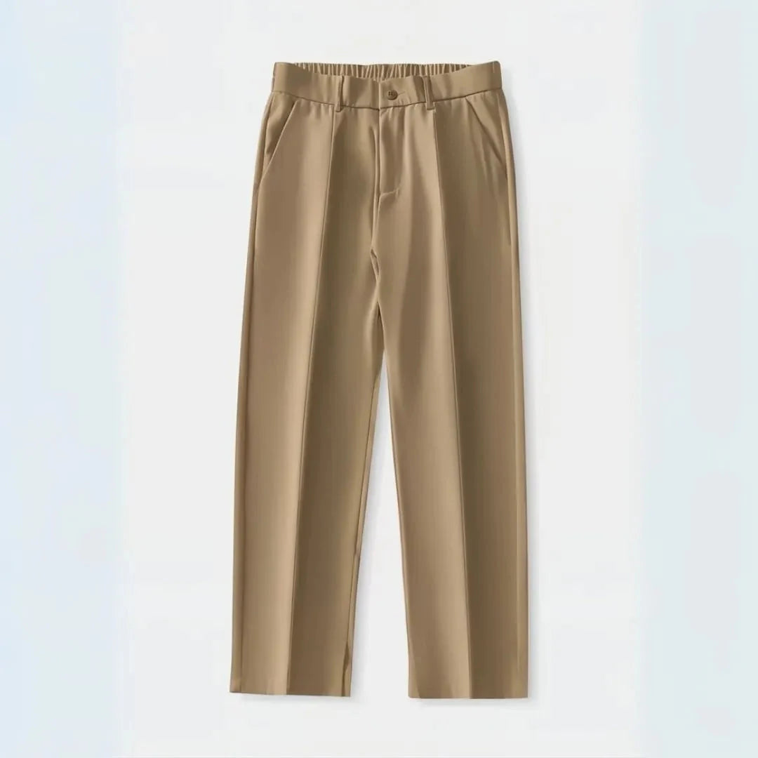 Pleated Trousers for Effortless Style Khaki