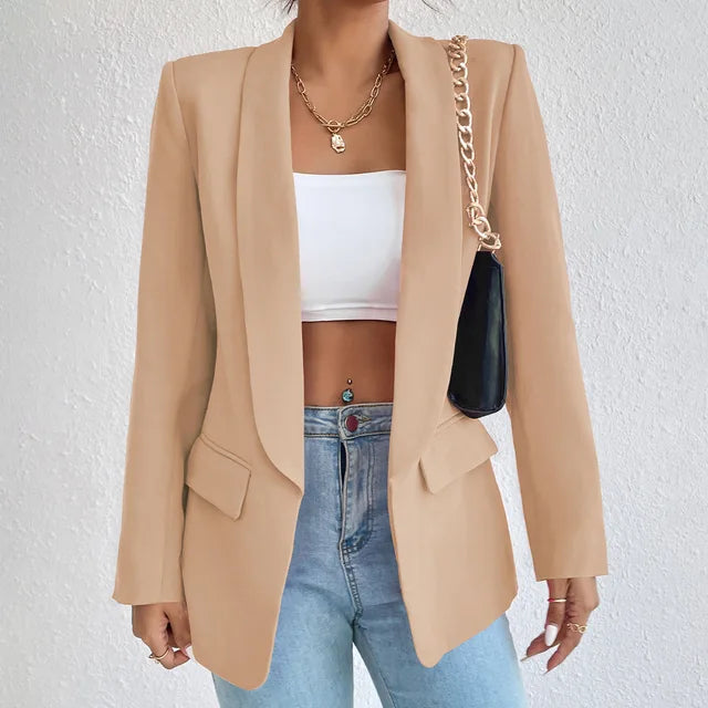 Womens Classic Tailored Blazer for Work and Everyday-MODAUTLET