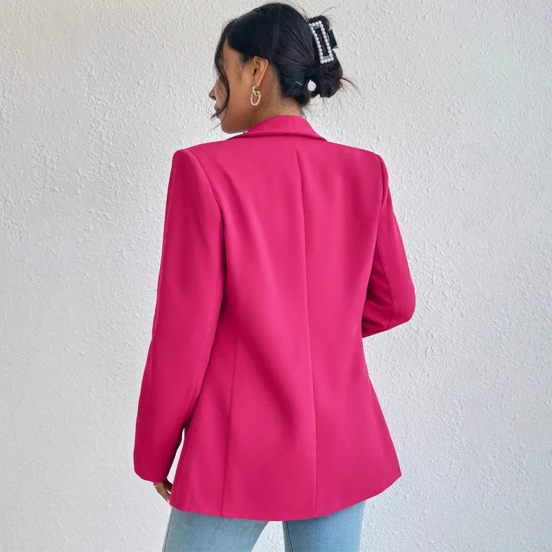 Womens Classic Tailored Blazer for Work and Everyday-MODAUTLET