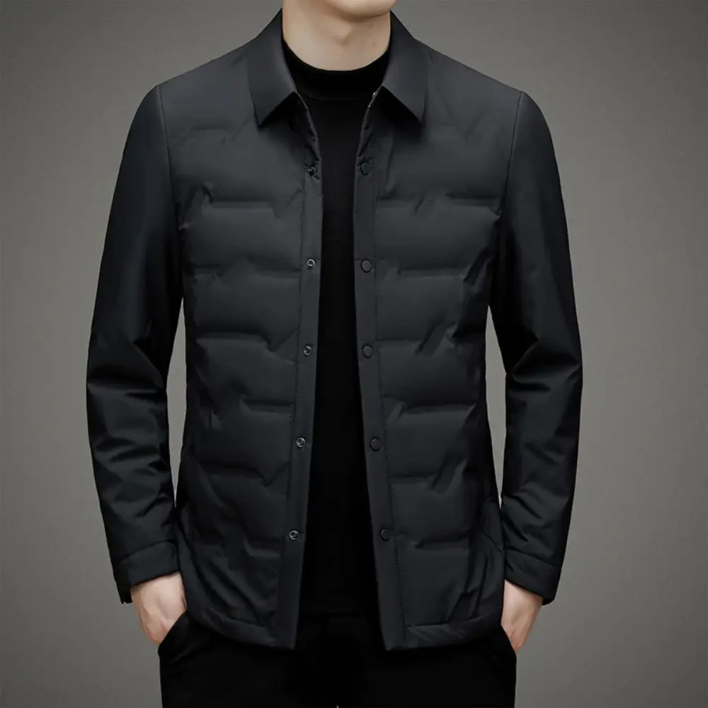 Monogrammed Padded Jacket Black