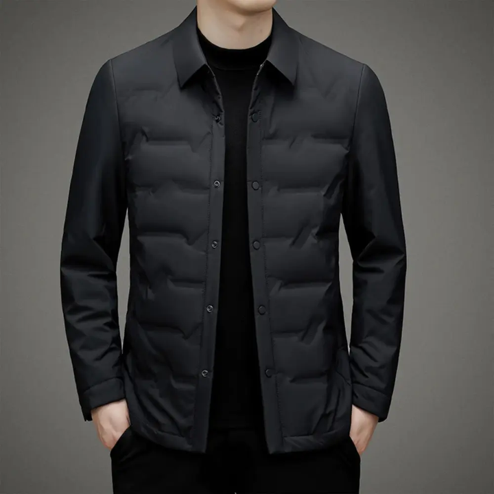 Monogrammed Padded Jacket Black