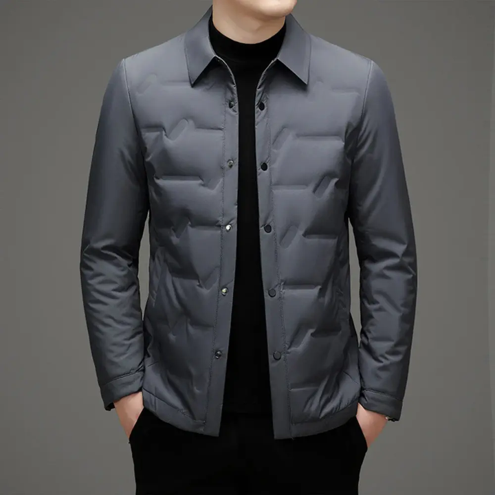 Monogrammed Padded Jacket Gray