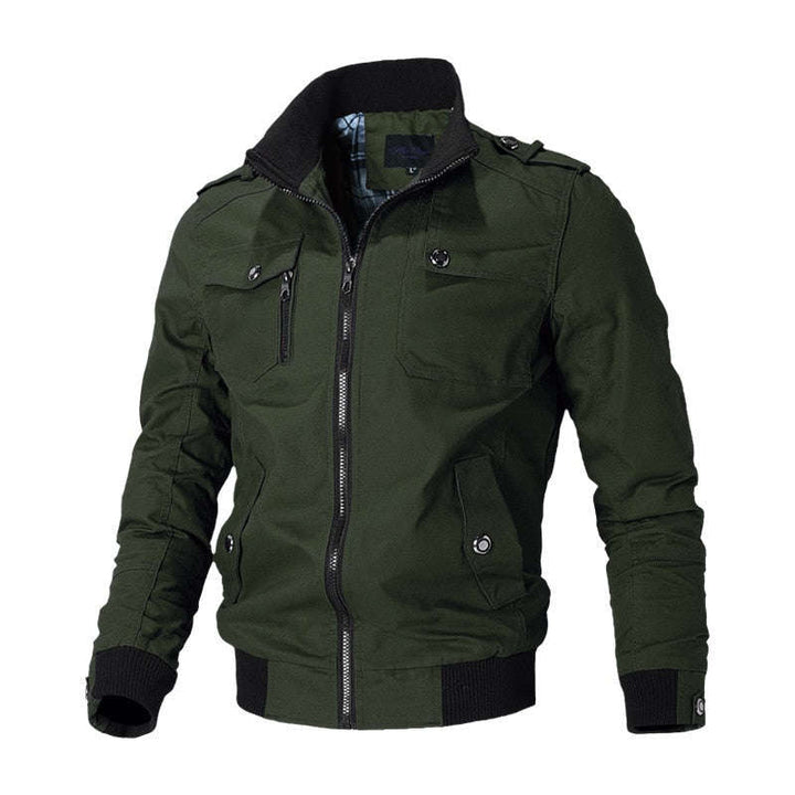 Multi-Pocket Bomber Jacket Green