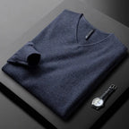 Cashmere V-Neck Sweater for Ultimate Comfort Navy Blue