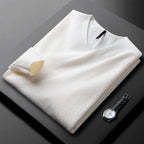 Cashmere V-Neck Sweater for Ultimate Comfort White