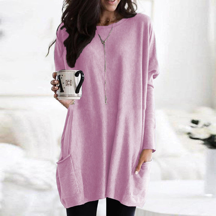 Womens Relaxed Oversize Pocket Top-MODAUTLET