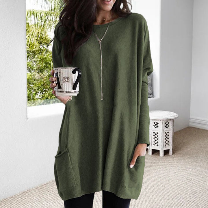 Womens Relaxed Oversize Pocket Top-MODAUTLET