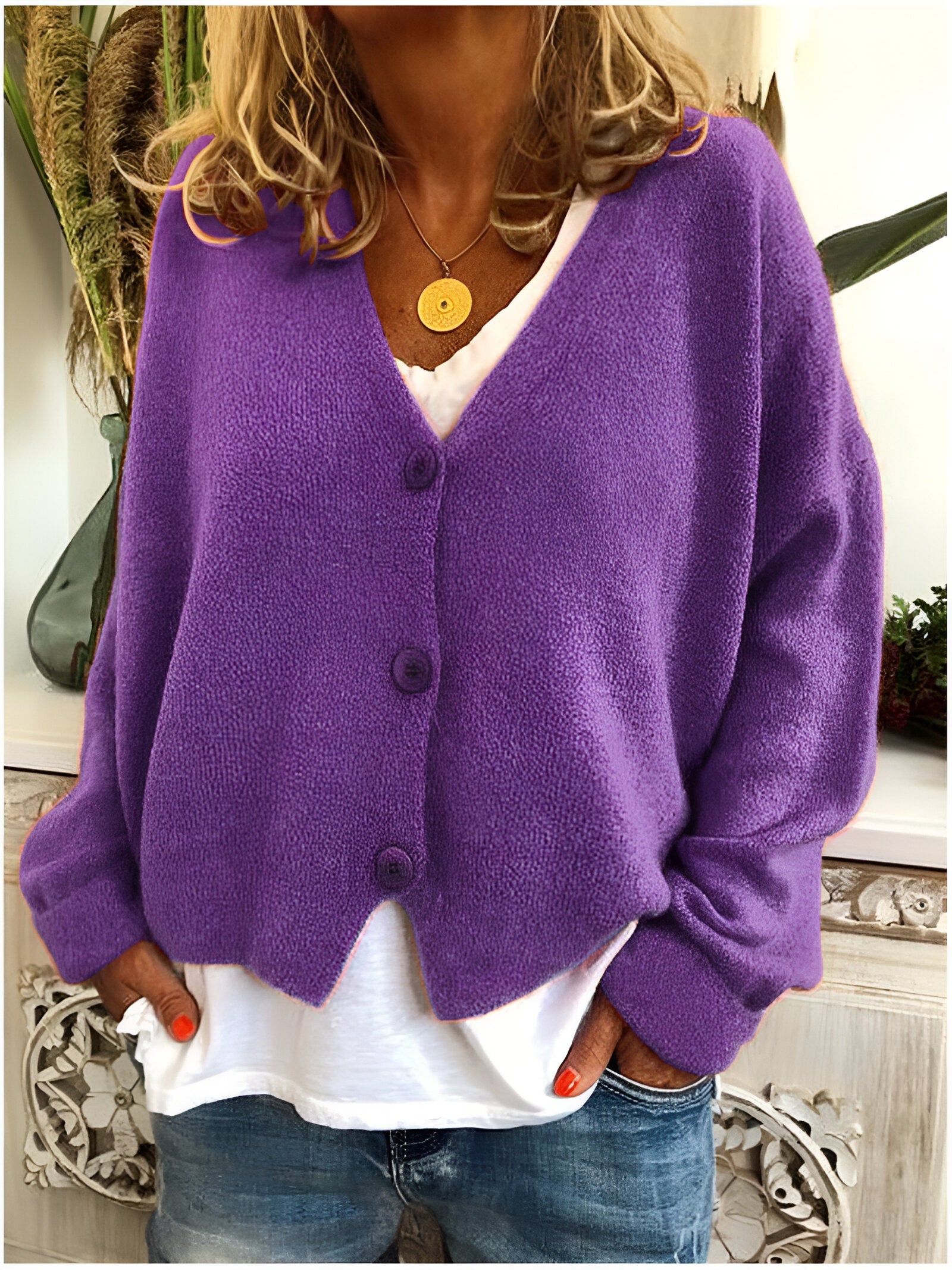 Premium Cardigan - Geneva Collection Purple