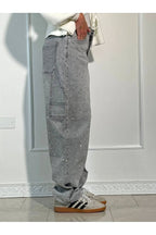 Rhinestone Wide Leg Jeans Sparkling Denim Glam Fashion