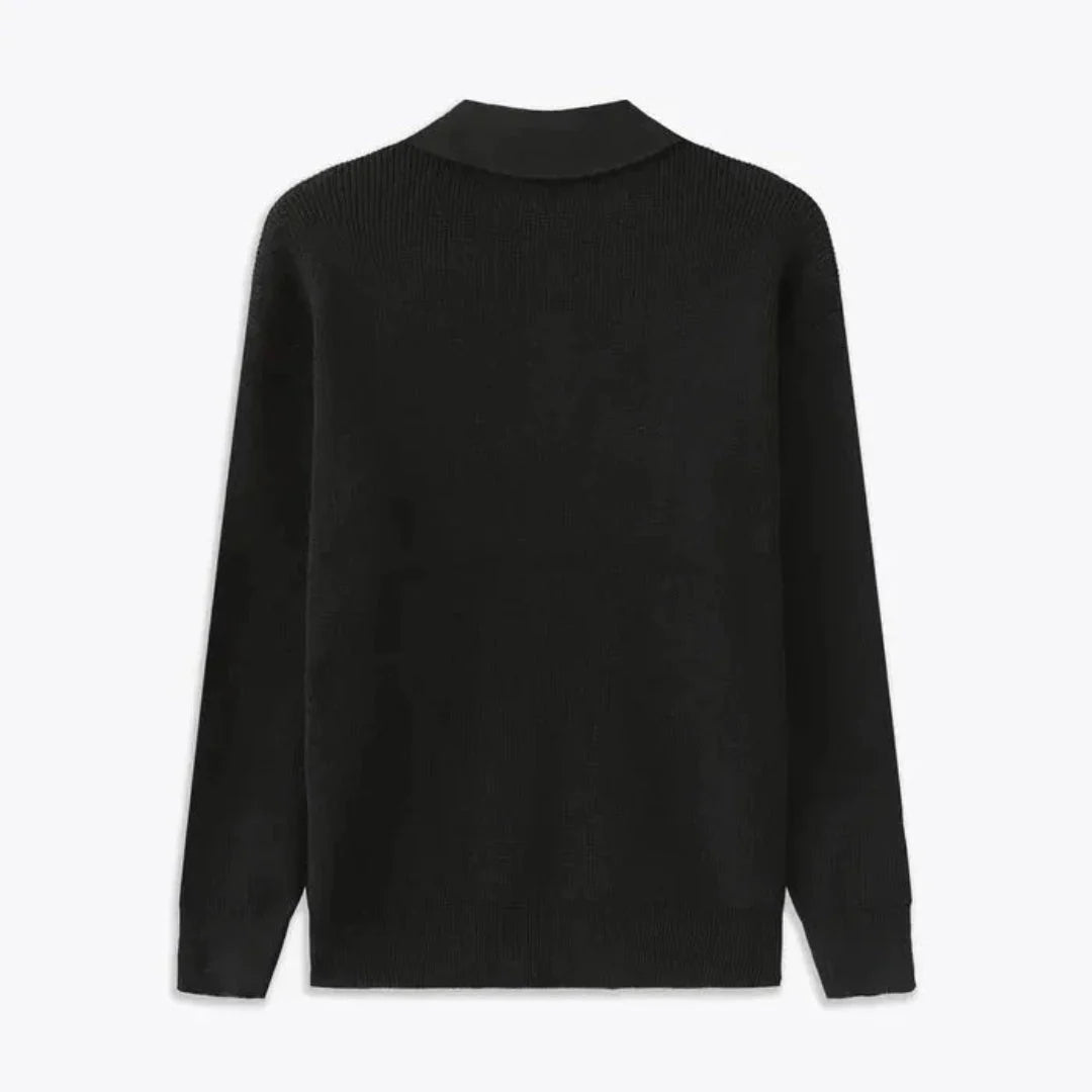 Collared Knit Sweater for Men