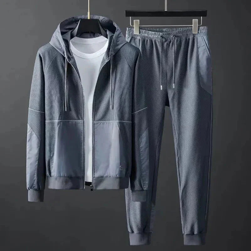 Men's Two-Piece Tracksuit Set Blue