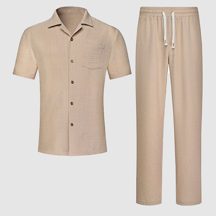 Nicholas | Men's Button-Up Shirt and Lounge Pants Set-MODAUTLET