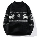 Men's Reindeer Holiday Sweater Black