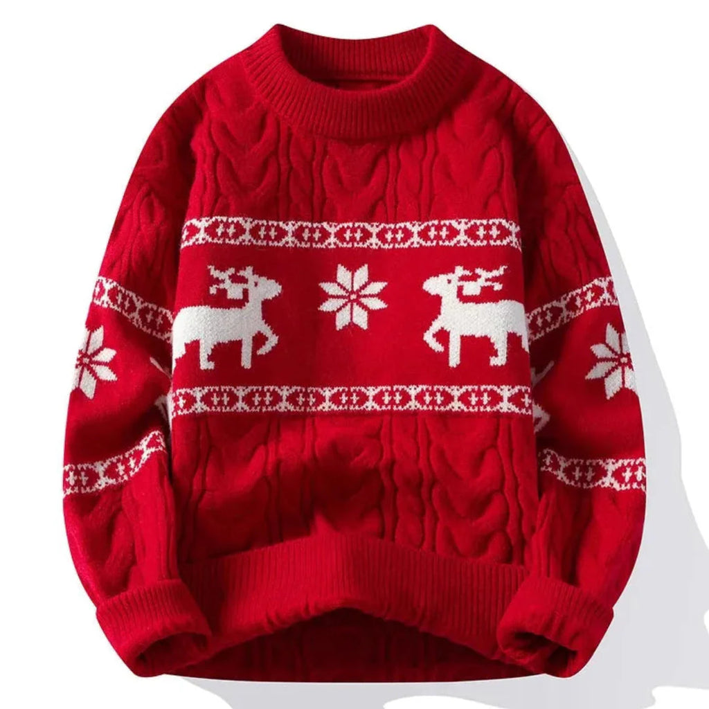 Men's Reindeer Holiday Sweater Red