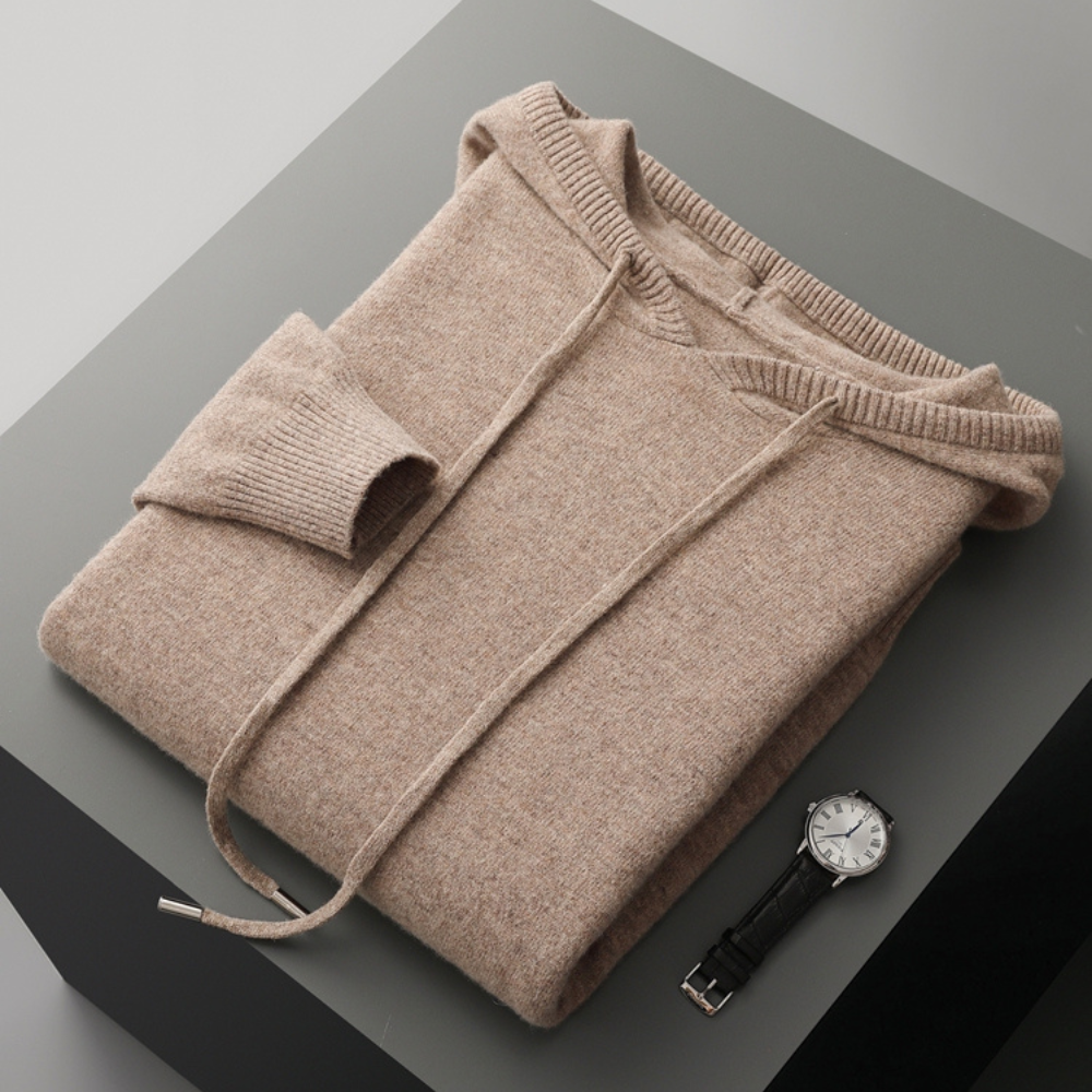 Men's Vellano Merino Wool Set - Premium Quality Knitwear for Comfort and Style Beige