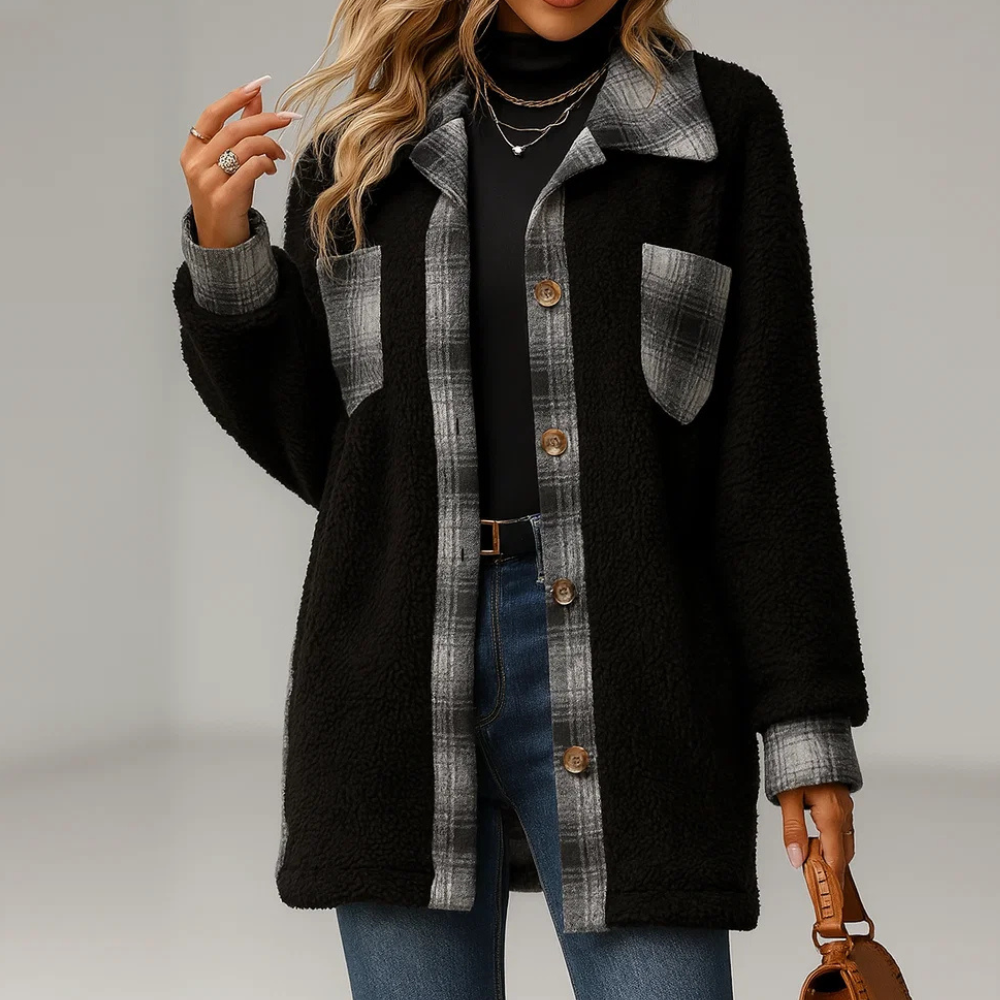 Women's Velvet Coat – Luxurious Comfort and Style. Black