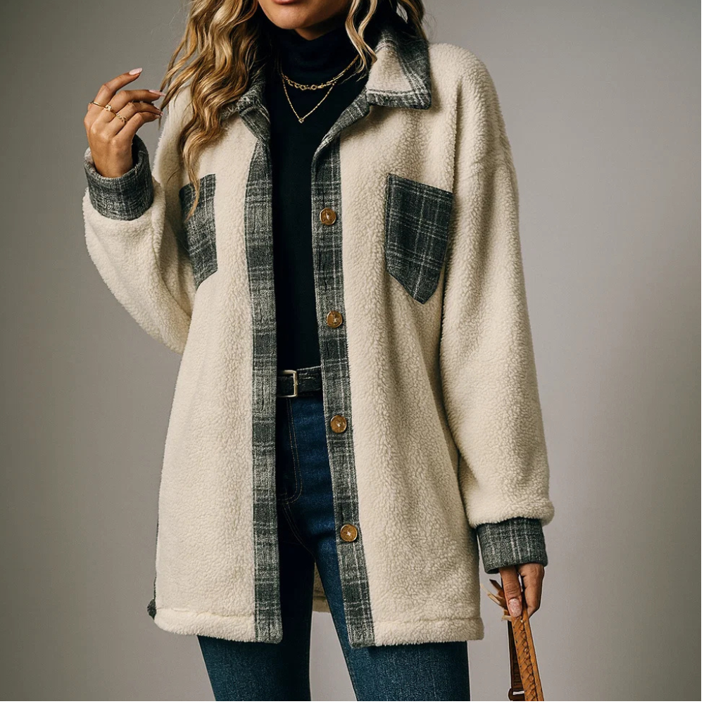 Women's Velvet Coat – Luxurious Comfort and Style. White