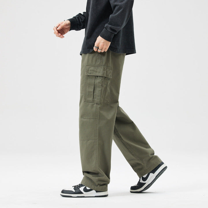 Men's Casual Loose-Fit Cotton Cargo Pants