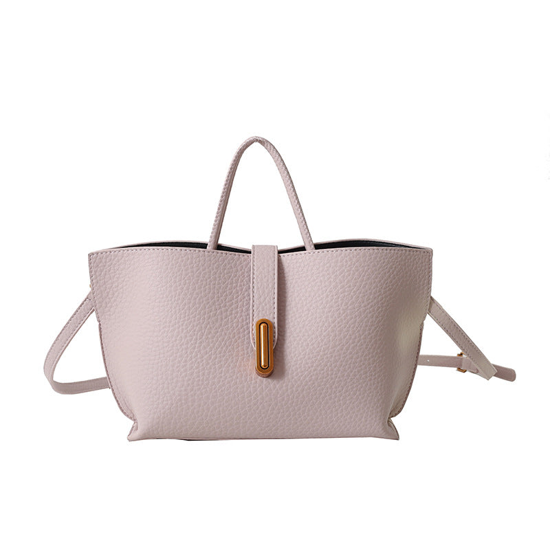Women's Litchi Pattern Shoulder Bucket Bag-MODAUTLET