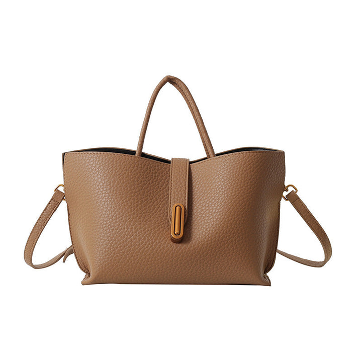 Women's Litchi Pattern Shoulder Bucket Bag-MODAUTLET