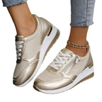 Women's Side-Zip Lace-Up Sneakers