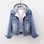 Plaza Sherpa-Lined Denim Jacket – Cozy & Stylish Light Blue