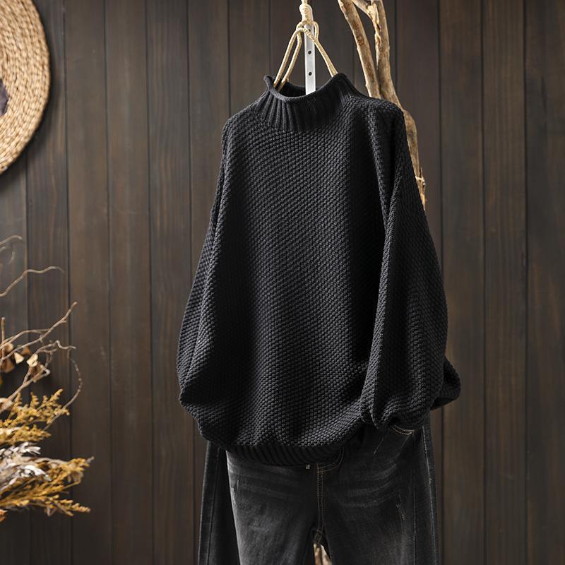 Women's Comfy Elegant Sweater Black One size