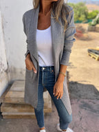 Soft Knit Cardigan - Cozy & Stylish Grey