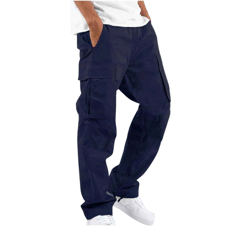 Pantaloni lunghi cargo elasticizzati da uomo