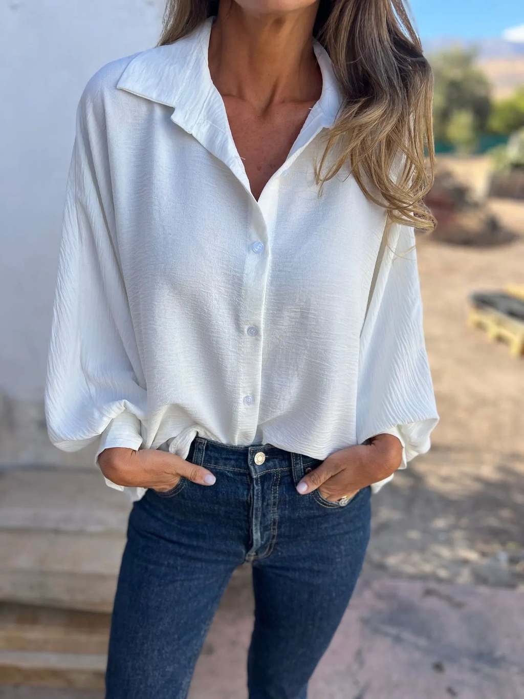 Women's Classic Glamour Blouse White