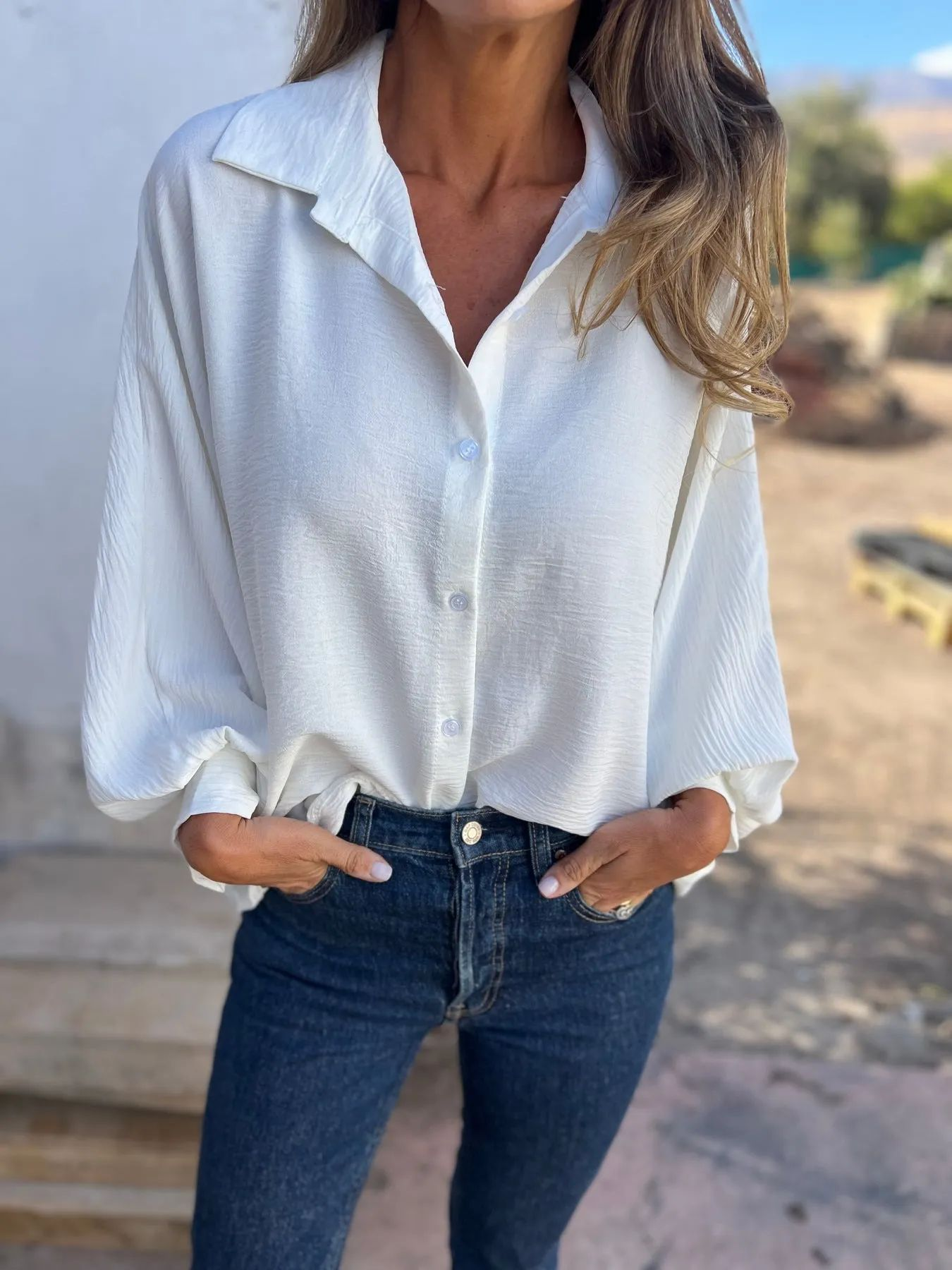 Women's Classic Glamour Blouse White